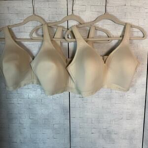 CACIQUE women’s tan wire free cotton bra three feminine under clothes plus size